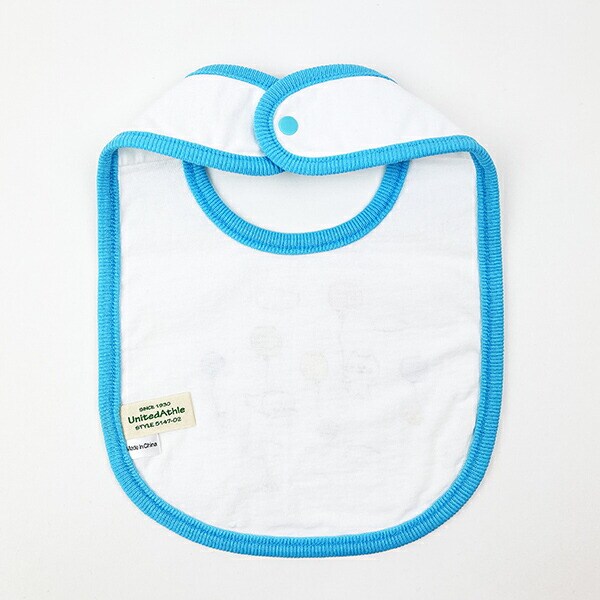 ほわころくらぶ  よだれかけ 水色 風船 スタイ ベビー コットン