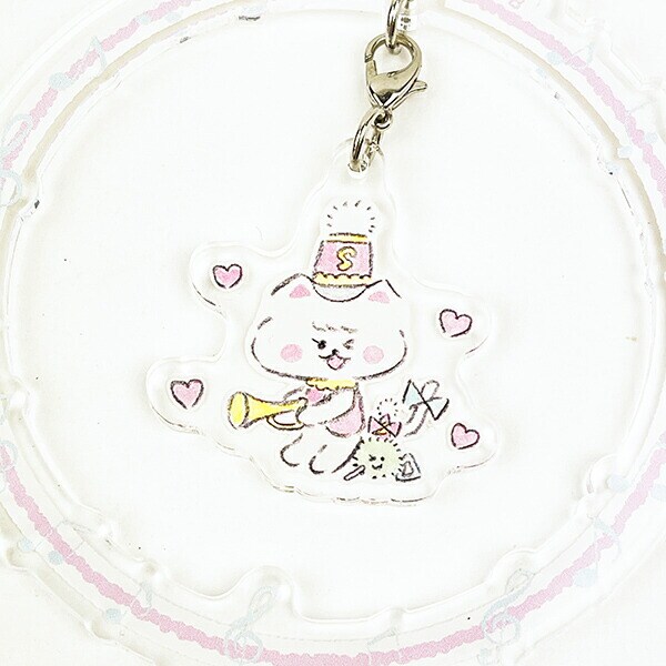 ほわころくらぶ 揺れるアクリルスタンド（4） しろころんちゃん インテリア ピンク