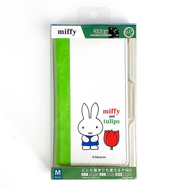 ミッフィー ｍiffy and tulip 3way スマホケース スマホカバー チューリップ グリーン mサイズ グッズ(mcd)