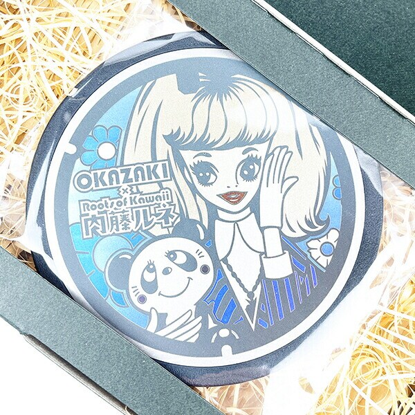 内藤ルネ チタン製ミニチュアマンホール(あお) 日本製