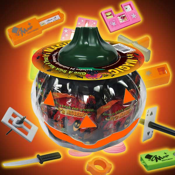ハロウィン パーティーグッズ 装飾 ミニミニマジック かぼちゃ透明ボックス入り 24個セット セット品