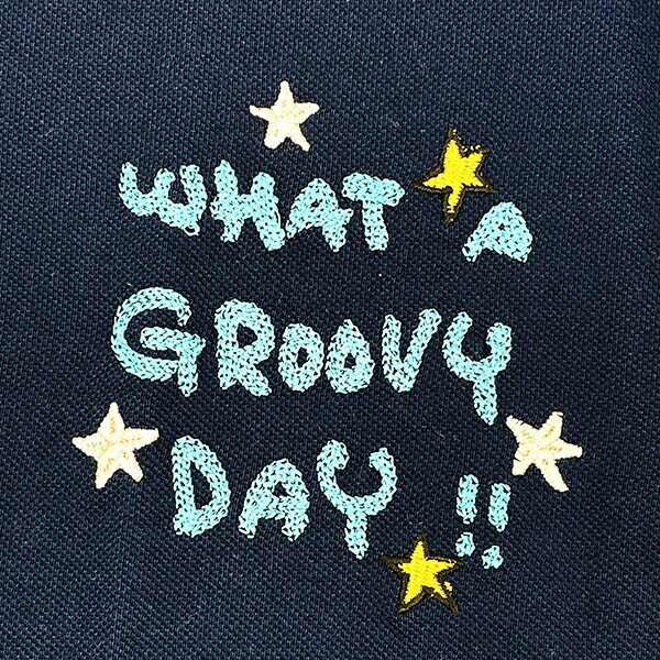 水森亜土 キャプテンサンタ コラボ ポロシャツ (L) ネイビーアパレル