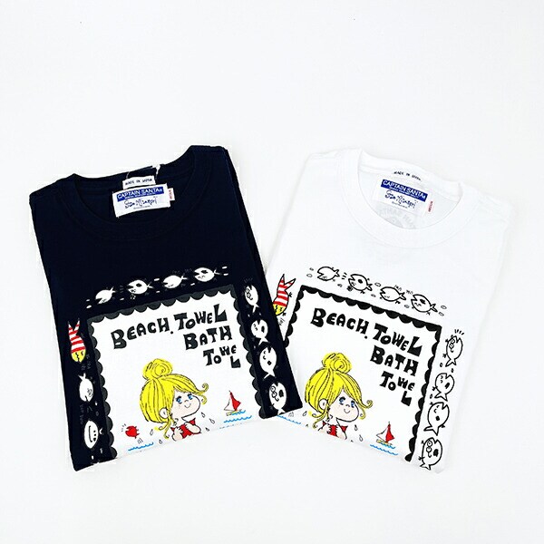 水森亜土 キャプテンサンタ コラボ Tシャツ (M) ホワイト アパレル