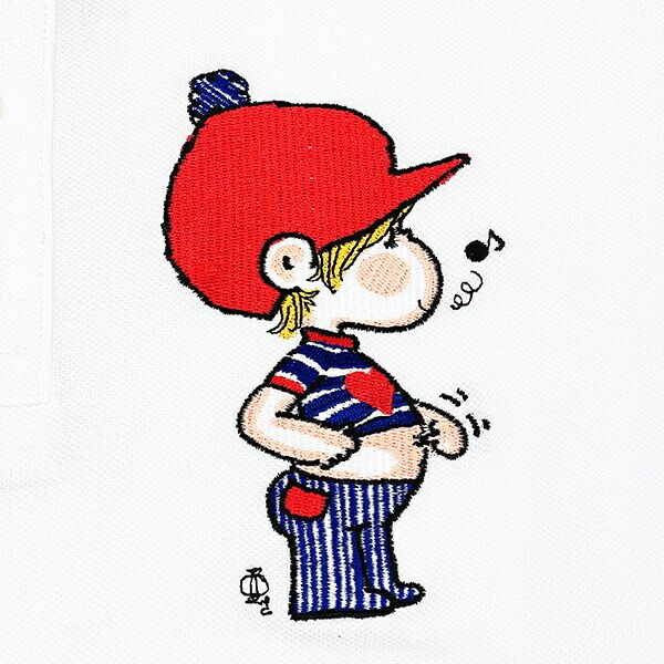 水森亜土 キャプテンサンタ コラボ ポロシャツ (S) ホワイト アパレル