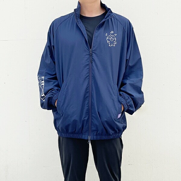 水森亜土 ナイロンジャケット (L) ネイビー カップルアウター アパレル