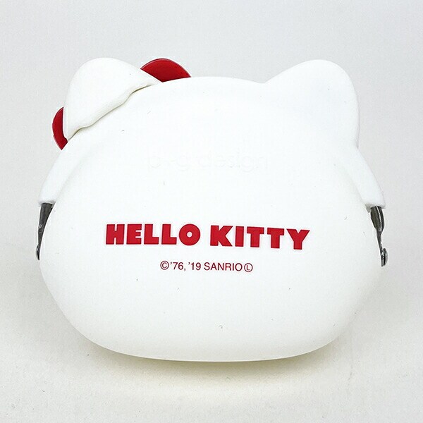サンリオ ハローキティ フェイス型シリコンがまぐちポーチ mimi POCHI ホワイト Sanrio