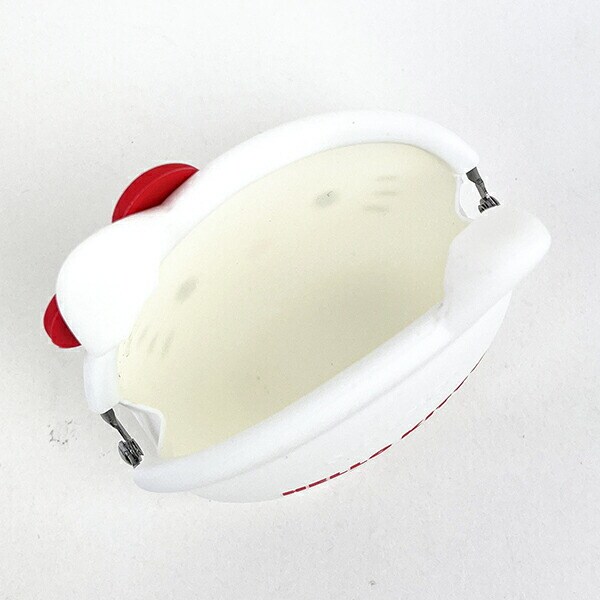 サンリオ ハローキティ フェイス型シリコンがまぐちポーチ mimi POCHI ホワイト Sanrio