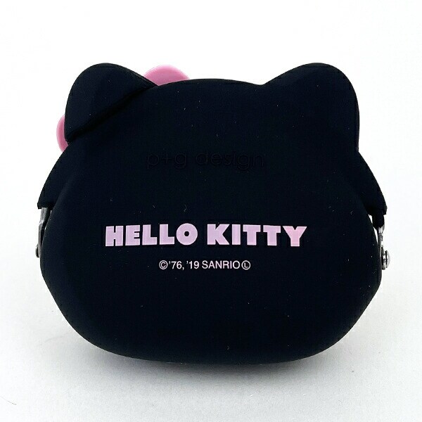 サンリオ ハローキティ フェイス型シリコンがまぐちポーチ mimi POCHI ブラック Sanrio