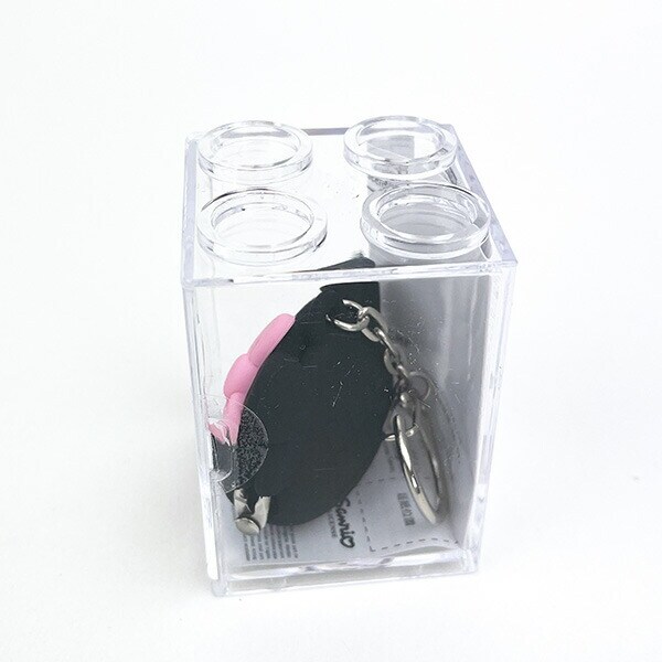 サンリオ ハローキティ ちっちゃいがまぐちキーリング ブラック ミミポチビット 小銭入れ シリコンがま口