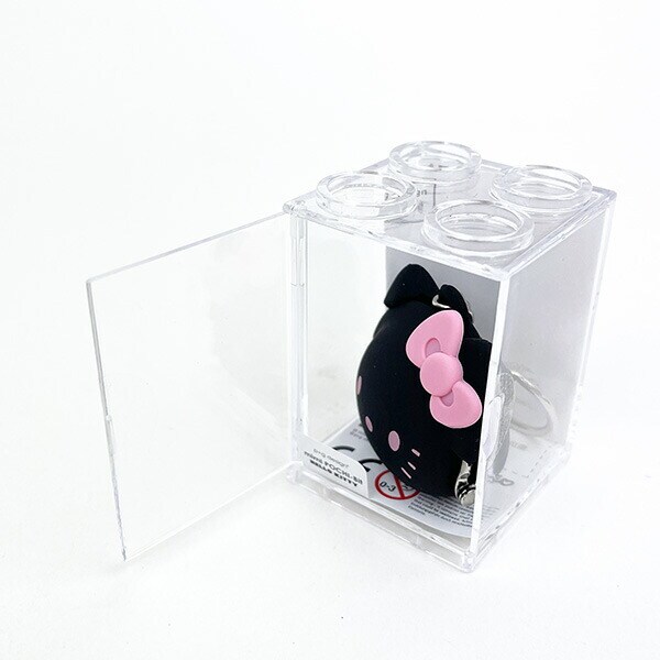 サンリオ ハローキティ ちっちゃいがまぐちキーリング ブラック ミミポチビット 小銭入れ シリコンがま口