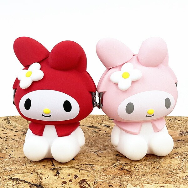 サンリオ マイメロディ お座り型シリコンがまぐちポーチ 3D POCHI レッド Sanrio