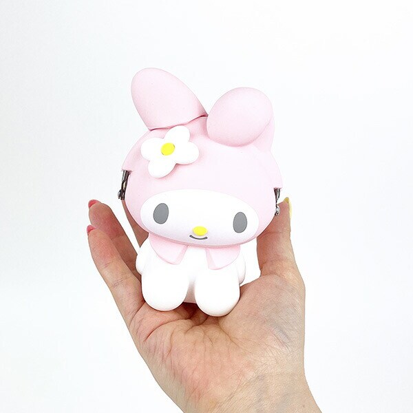 サンリオ マイメロディ お座り型シリコンがまぐちポーチ 3D POCHI ピンク Sanrio