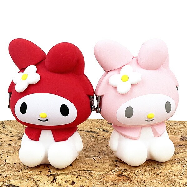 サンリオ マイメロディ お座り型シリコンがまぐちポーチ 3D POCHI ピンク Sanrio