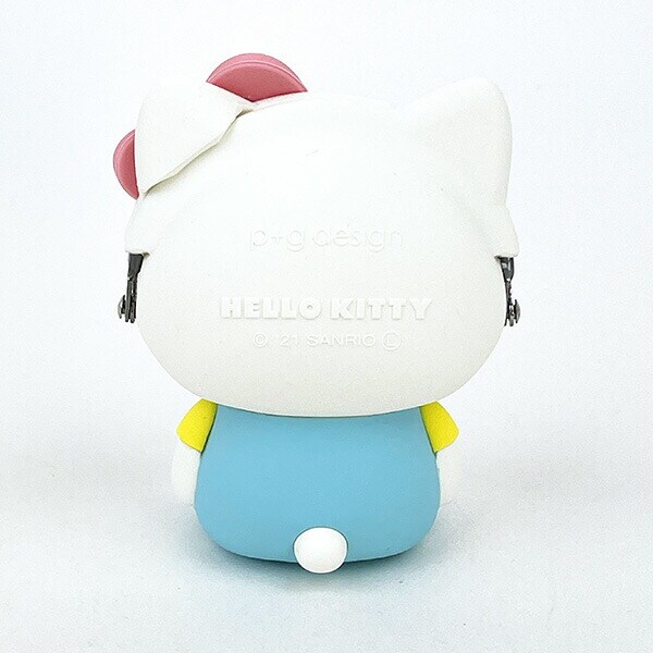 サンリオ ハローキティ お座り型シリコンがまぐちポーチ 3D POCHI ライトブルー Sanrio