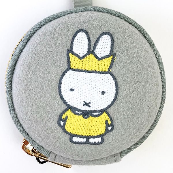 ミッフィー miffy コインケース (グレー) 小物入れ ミニポーチ イヤホンケース