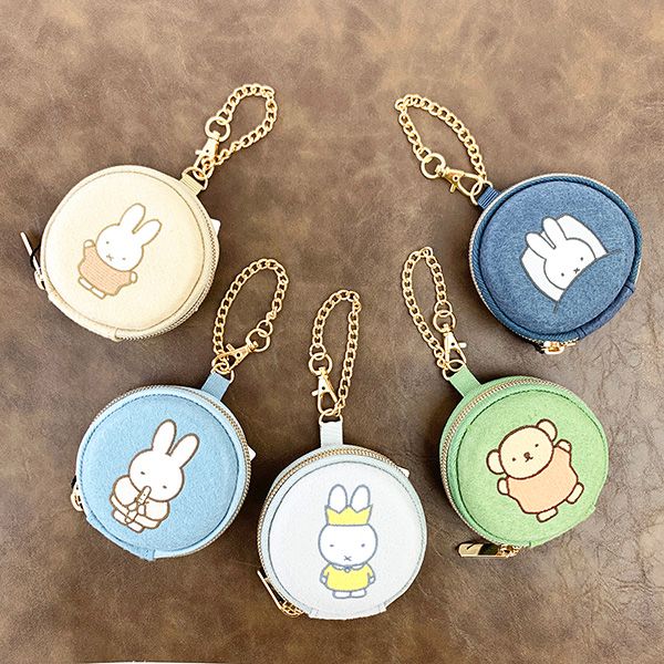 ミッフィー miffy コインケース (グレー) 小物入れ ミニポーチ イヤホンケース