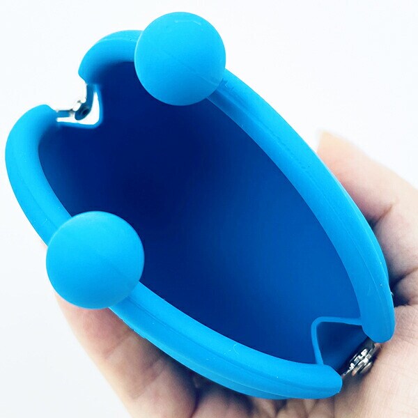 オサムグッズ ジャック シリコンがま口ポーチ(ブルー) POCHI