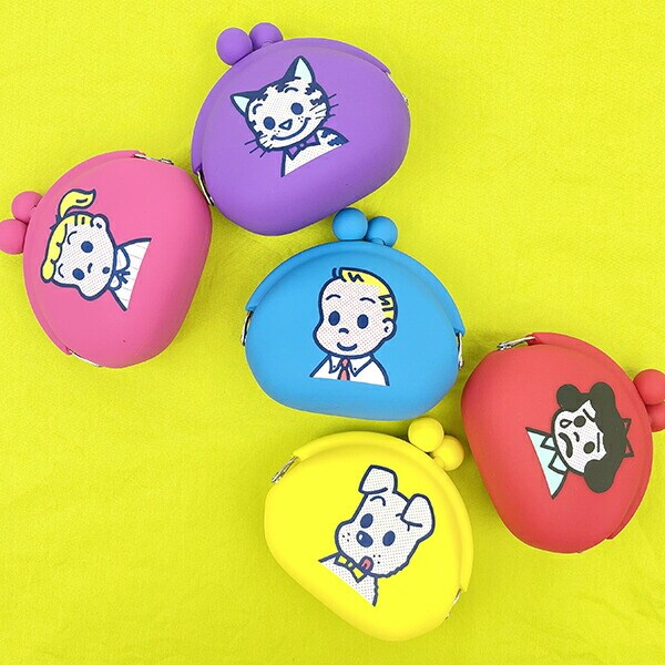 オサムグッズ キャット シリコンがま口ポーチ(パープル) POCHI