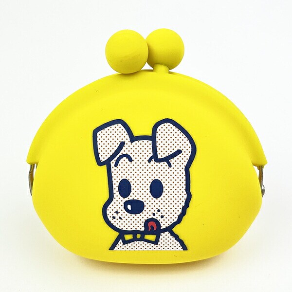 オサムグッズ ドッグ シリコンがま口ポーチ(イエロー) POCHI