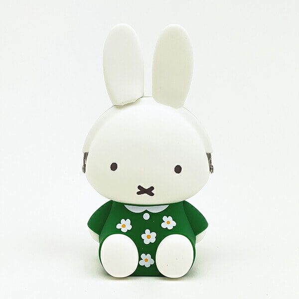 ミッフィー miffy シリコンがまぐちポーチ 3D POCHI グリーン ポーチ