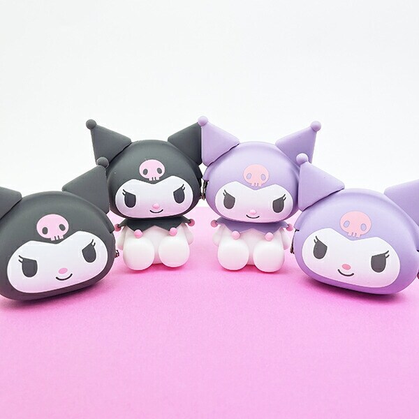 サンリオ クロミ お座り型シリコンがまぐちポーチ 3D POCHI ブラック Sanrio