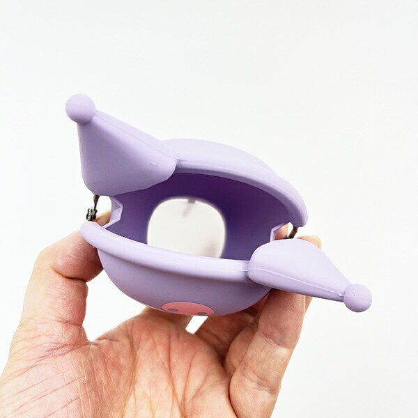 サンリオ クロミ お座り型シリコンがまぐちポーチ 3D POCHI パープル Sanrio