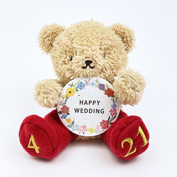 クマアンドベアー ウェディングベア 結婚記念日 日付入り プレゼント マスコット