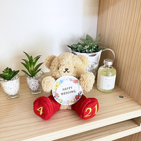 クマアンドベアー ウェディングベア 結婚記念日 日付入り プレゼント マスコット