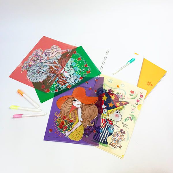 dショッピング |水森亜土 クリアファイル なかよしな2人 ファイル 文具