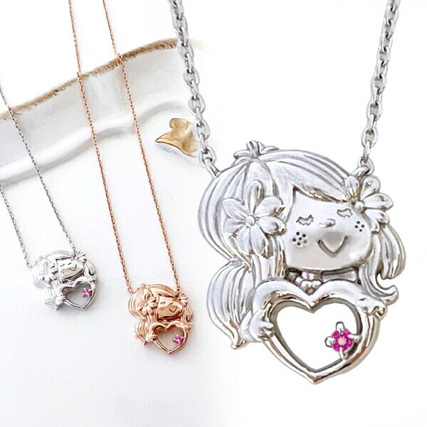 水森亜土 ジュエリー ［シルバー×ルビー］ 天然石 ネックレス