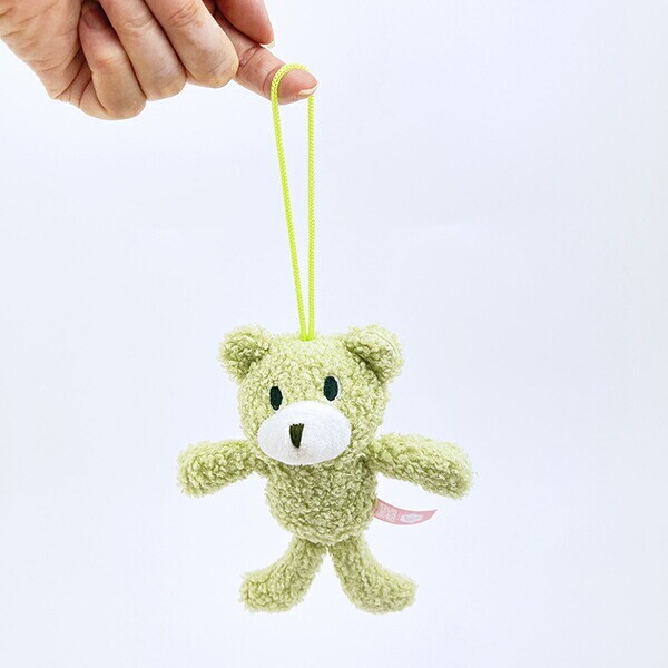 クマアンドベアープロデュース チェコチェコベア ぬいぐるみ (オリーブグリーン) テディベア ストラップ