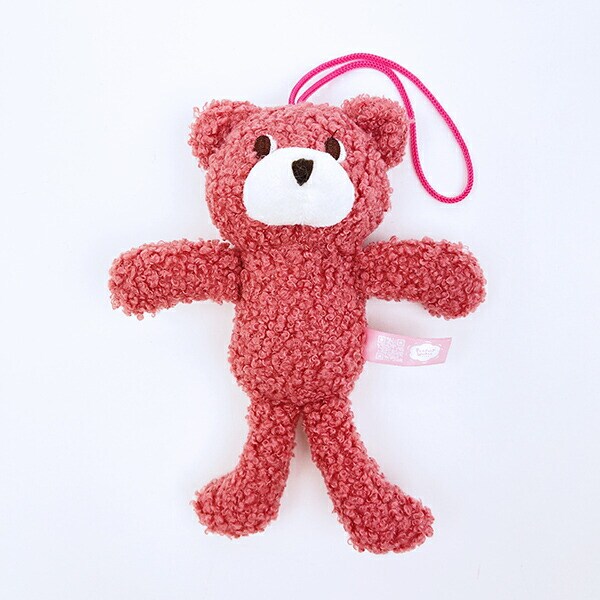 クマアンドベアープロデュース チェコチェコベア ぬいぐるみ (ワインレッド) テディベア ストラップ