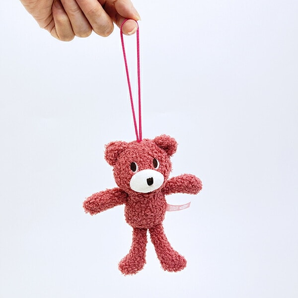 クマアンドベアープロデュース チェコチェコベア ぬいぐるみ (ワインレッド) テディベア ストラップ