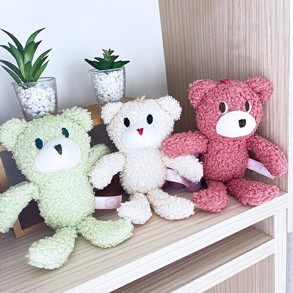 クマアンドベアープロデュース チェコチェコベア ぬいぐるみ (ワインレッド) テディベア ストラップ