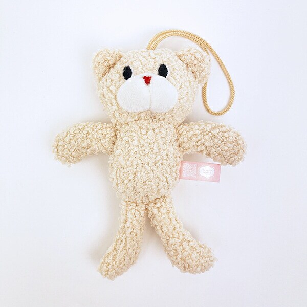 クマアンドベアープロデュース チェコチェコベア ぬいぐるみ (クリーム) テディベア ストラップ