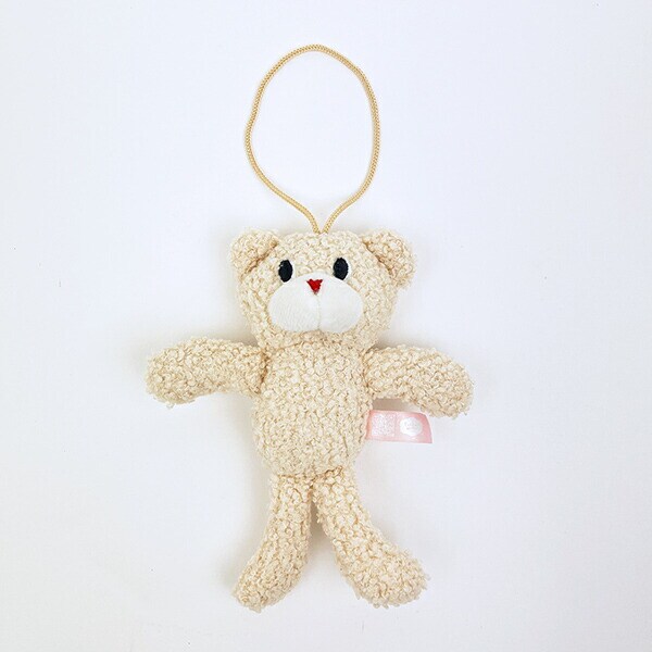 クマアンドベアープロデュース チェコチェコベア ぬいぐるみ (クリーム) テディベア ストラップ