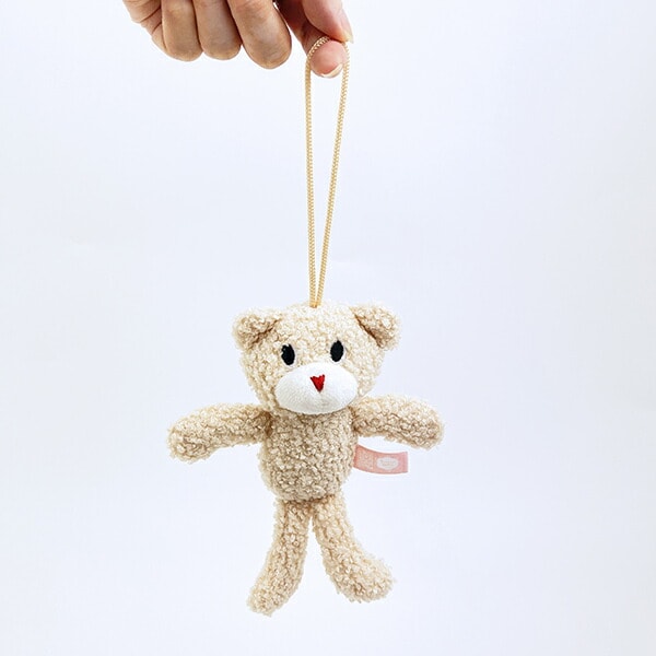 クマアンドベアープロデュース チェコチェコベア ぬいぐるみ (クリーム) テディベア ストラップ