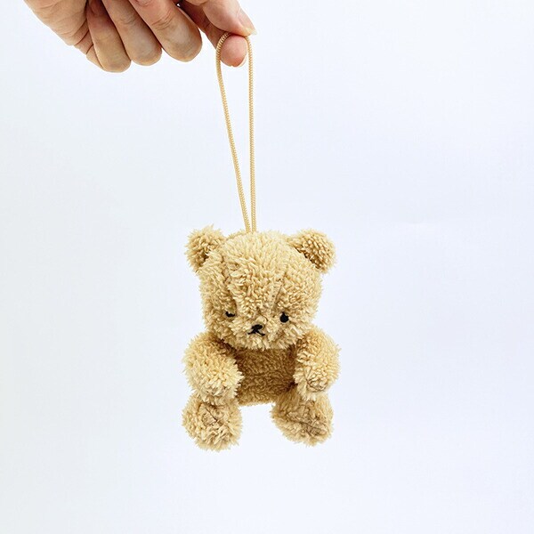 クマアンドベアープロデュース 推しハグベア ぬいぐるみ (ふわふわブラウン) テディベア ストラップ 缶バッジ