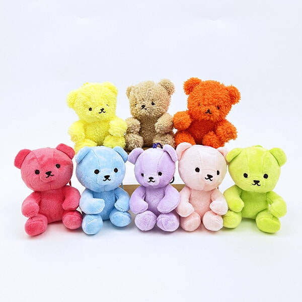 クマアンドベアープロデュース 推しハグベア ぬいぐるみ (ふわふわブラウン) テディベア ストラップ 缶バッジ