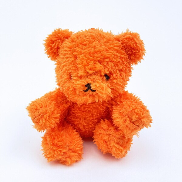 クマアンドベアープロデュース 推しハグベア ぬいぐるみ (ふわふわオレンジ) テディベア ストラップ 缶バッジ
