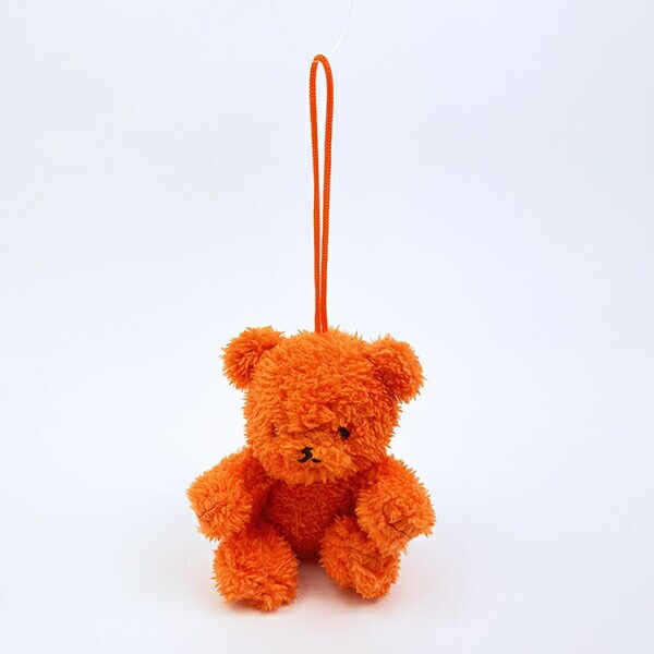 クマアンドベアープロデュース 推しハグベア ぬいぐるみ (ふわふわオレンジ) テディベア ストラップ 缶バッジ