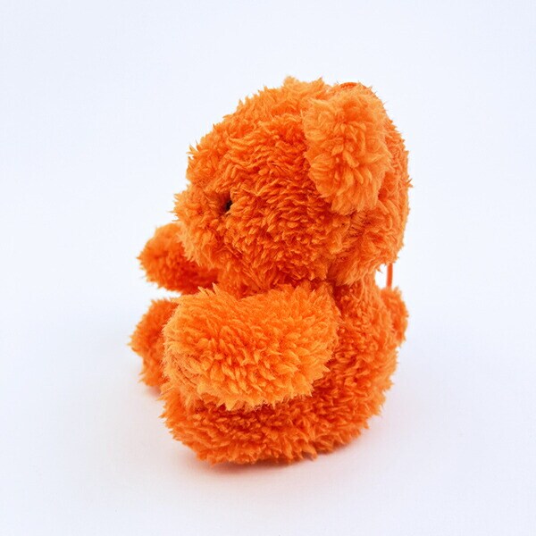 クマアンドベアープロデュース 推しハグベア ぬいぐるみ (ふわふわオレンジ) テディベア ストラップ 缶バッジ