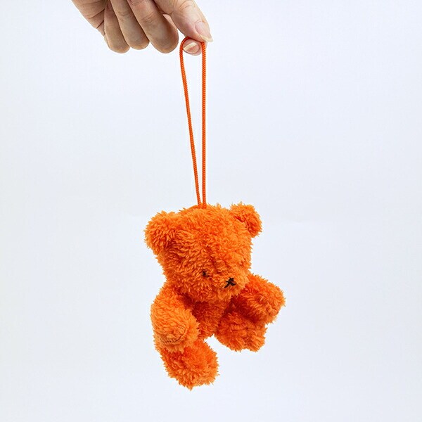 クマアンドベアープロデュース 推しハグベア ぬいぐるみ (ふわふわオレンジ) テディベア ストラップ 缶バッジ