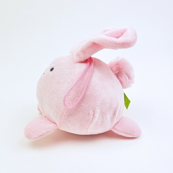 クマアンドベアープロデュース まんまるラビット ぬいぐるみ (ピンク) 兎 ストラップ