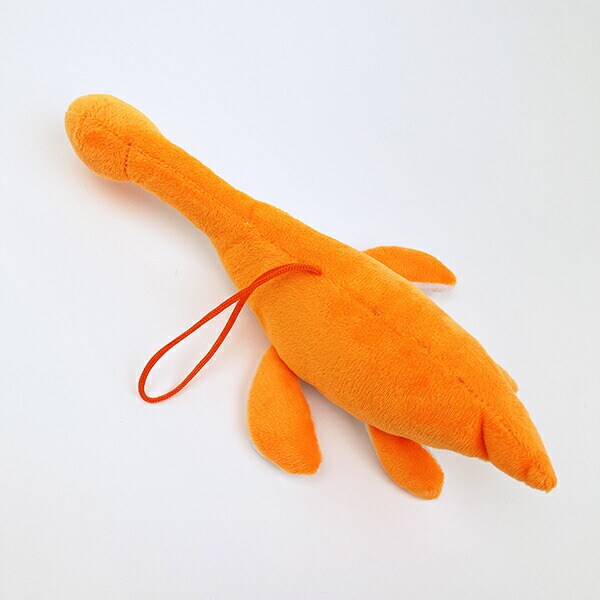 ふわダイナソーコレクション 本格派 プレシオサウルス ストラップ付 ぬいぐるみ (オレンジ) 恐竜