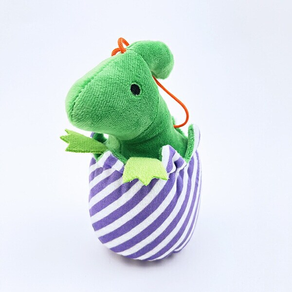 ふわダイナソーコレクション 本格派 たまごパラサウロロフス ストラップ付 ぬいぐるみ (パープル) 恐竜