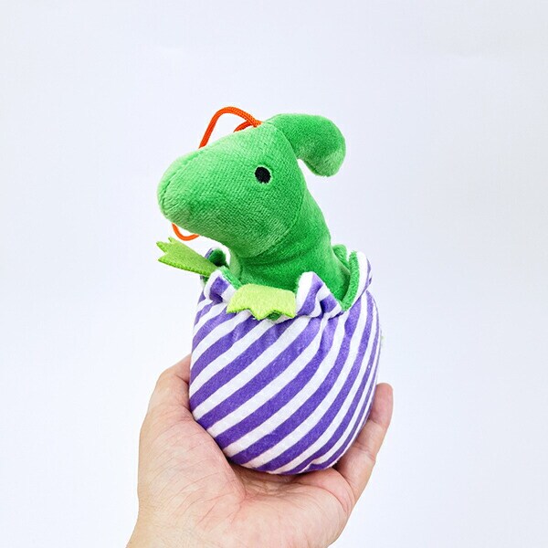 ふわダイナソーコレクション 本格派 たまごパラサウロロフス ストラップ付 ぬいぐるみ (パープル) 恐竜