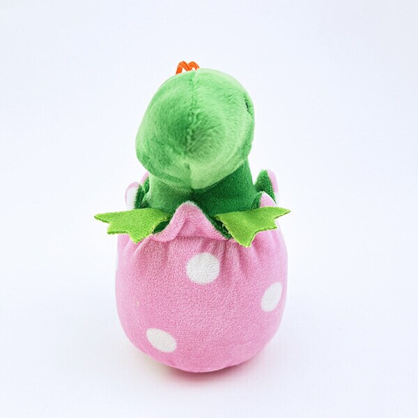 ふわダイナソーコレクション 本格派 たまごステゴサウルス ストラップ付 ぬいぐるみ (ピンクドット) 恐竜