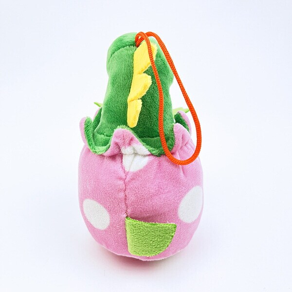 ふわダイナソーコレクション 本格派 たまごステゴサウルス ストラップ付 ぬいぐるみ (ピンクドット) 恐竜