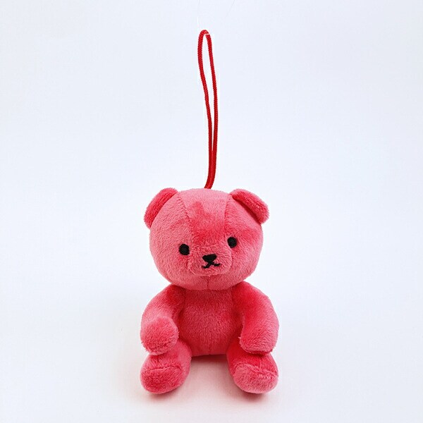 クマアンドベアープロデュース 推しハグベア ぬいぐるみ (レッド) テディベア ストラップ 缶バッジ